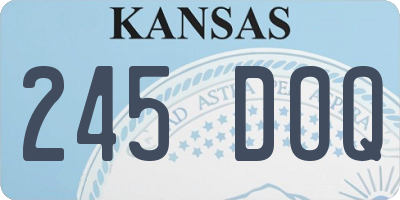 KS license plate 245DOQ