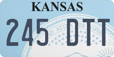 KS license plate 245DTT