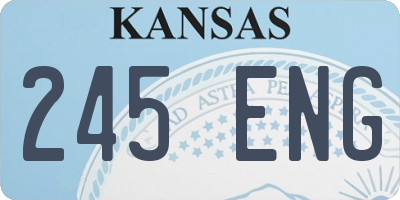 KS license plate 245ENG