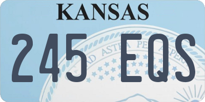 KS license plate 245EQS