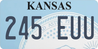 KS license plate 245EUU