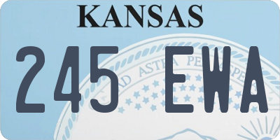 KS license plate 245EWA