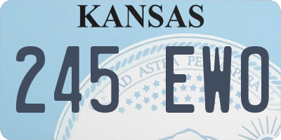 KS license plate 245EWO