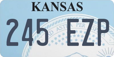 KS license plate 245EZP