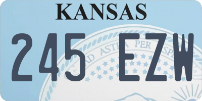 KS license plate 245EZW