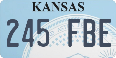 KS license plate 245FBE