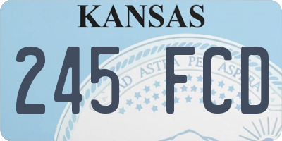 KS license plate 245FCD