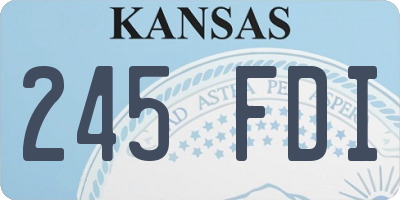 KS license plate 245FDI