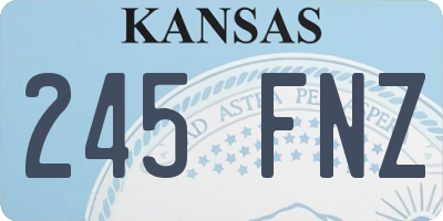 KS license plate 245FNZ