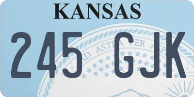 KS license plate 245GJK