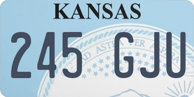 KS license plate 245GJU