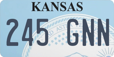 KS license plate 245GNN