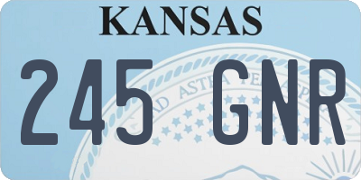KS license plate 245GNR