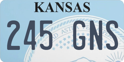 KS license plate 245GNS