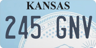 KS license plate 245GNV