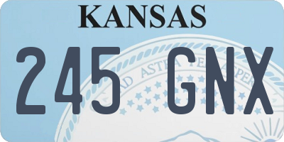 KS license plate 245GNX