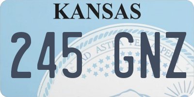 KS license plate 245GNZ