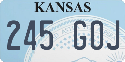 KS license plate 245GOJ