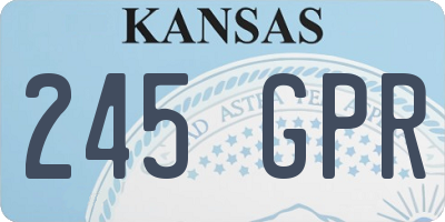 KS license plate 245GPR