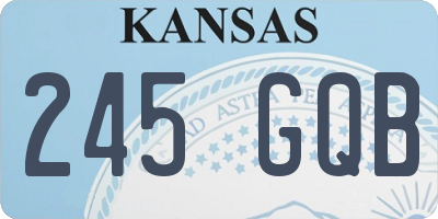 KS license plate 245GQB