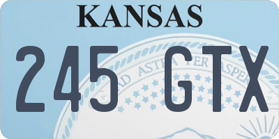 KS license plate 245GTX