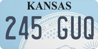 KS license plate 245GUQ