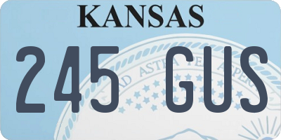 KS license plate 245GUS
