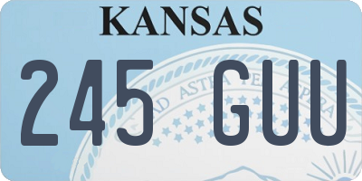 KS license plate 245GUU