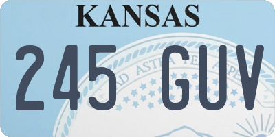 KS license plate 245GUV