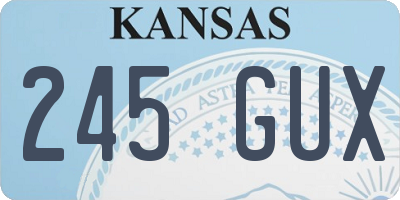KS license plate 245GUX