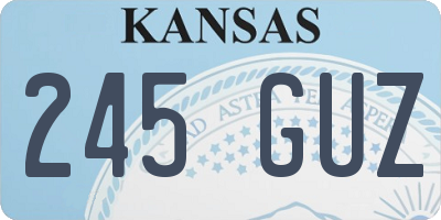 KS license plate 245GUZ