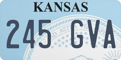 KS license plate 245GVA
