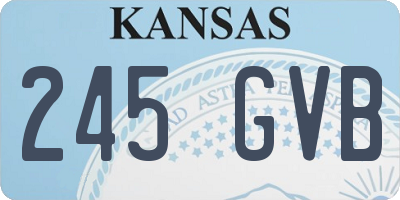 KS license plate 245GVB