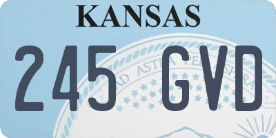 KS license plate 245GVD