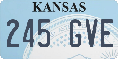 KS license plate 245GVE