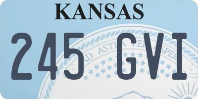 KS license plate 245GVI