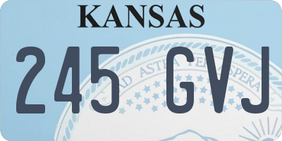 KS license plate 245GVJ