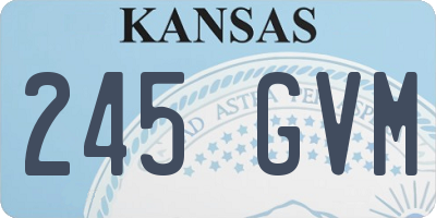 KS license plate 245GVM