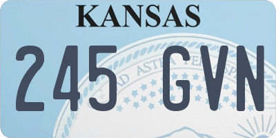 KS license plate 245GVN