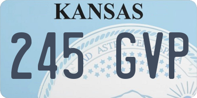 KS license plate 245GVP