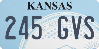 KS license plate 245GVS