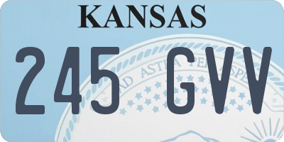 KS license plate 245GVV