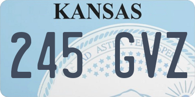 KS license plate 245GVZ