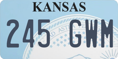 KS license plate 245GWM
