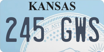 KS license plate 245GWS