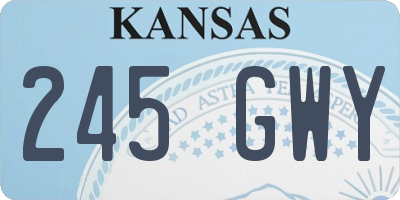 KS license plate 245GWY