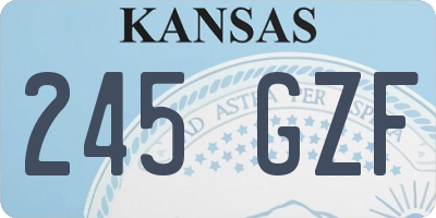 KS license plate 245GZF
