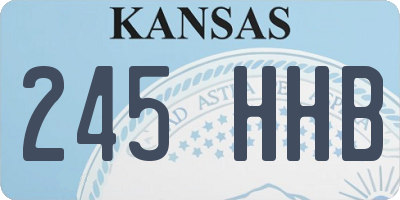KS license plate 245HHB