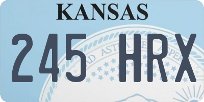 KS license plate 245HRX