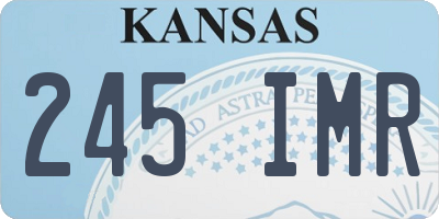 KS license plate 245IMR